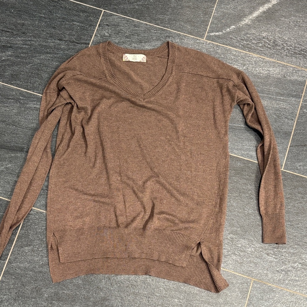 Pink Rose Chocolate Knit Sweater